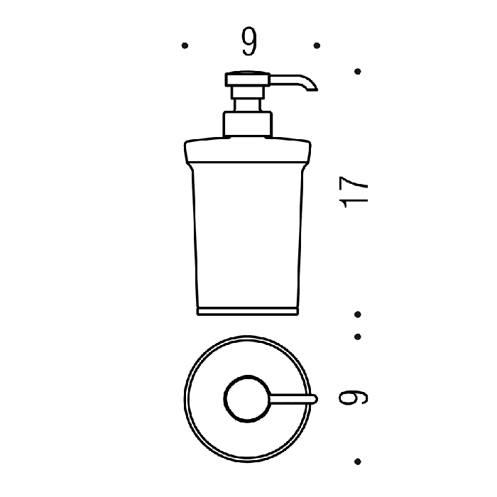 Фото Дозатор Colombo Link B9311.CR-VAN настольный хром глянец/стекло матовое