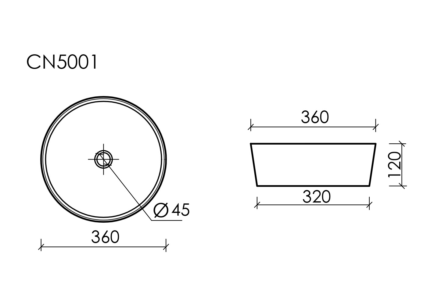 Фото Раковина Ceramicanova Element CN5001 накладная 36 × 36 × 12 см, белый глянцевый