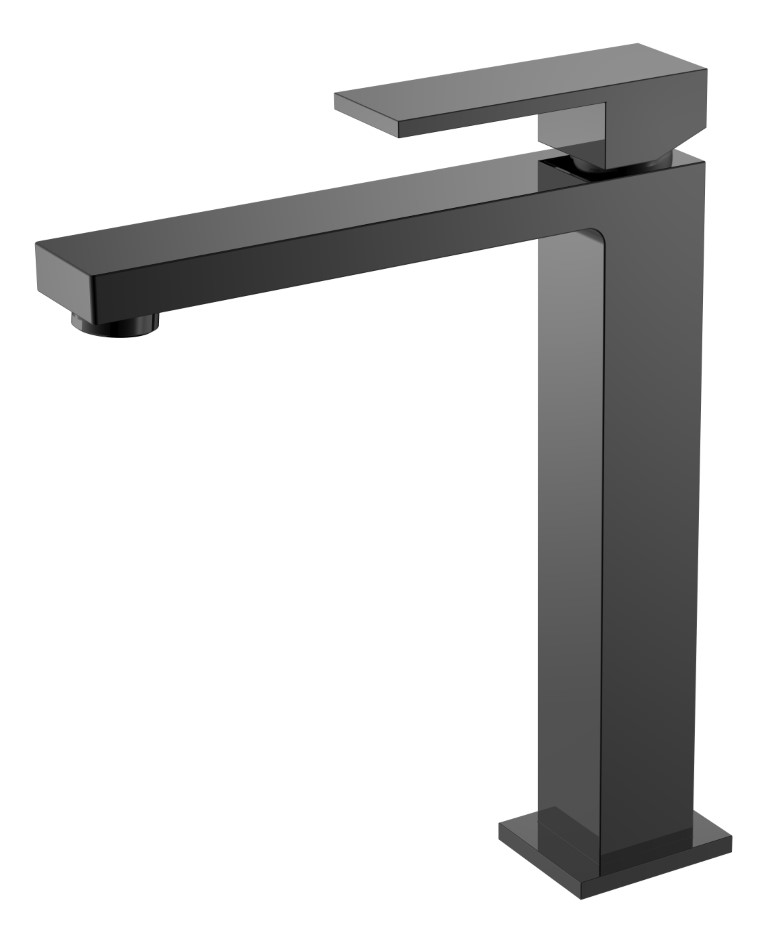 Фото Смеситель для раковины Boheme Qubic 472-SGM графит глянец