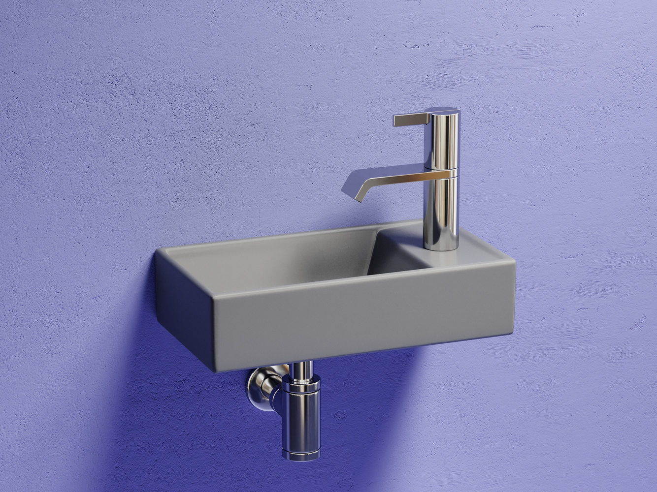 Фото Раковина Ceramicanova Element CN6051LMH подвесная 41 × 22,5 × 10,5 см, антрацит матовый