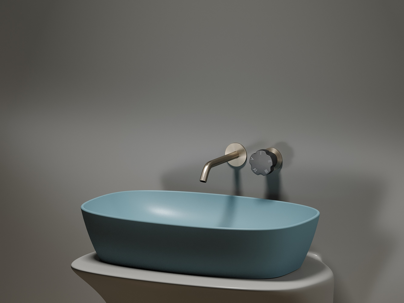 Фото Раковина Ceramicanova Element CN6049MLG накладная 61 × 38,5 × 14 см, зеленый матовый