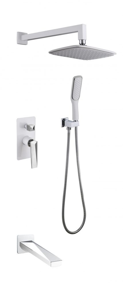 Фото Душевая система Boheme Venturo 374-W-2 белый глянец/хром глянец