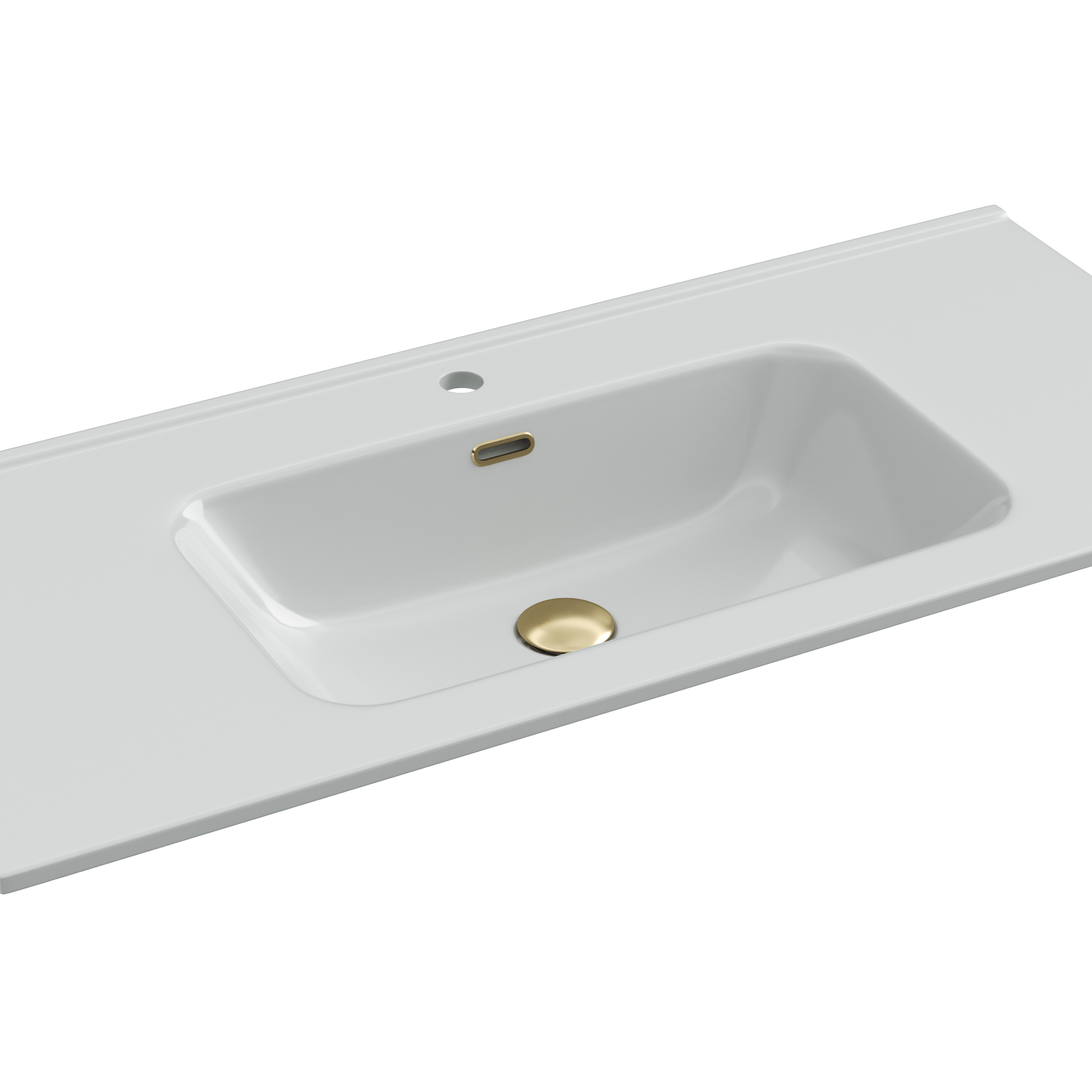 Фото Обрамление слива-перелива Ceramicanova CN010BG, брашированное золото