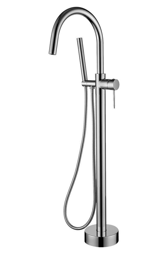 Фото Смеситель для ванны Boheme Uno 469-INOX напольный, брашированная нержавеющая сталь