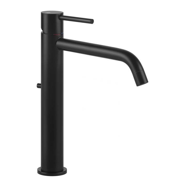 Фото Смеситель Gessi Via tortona 18605#299 для раковины с донным клапаном, черный матовый