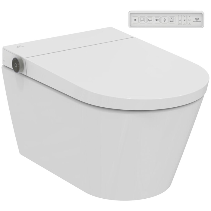 Фото Унитаз-биде подвесной Ideal Standard I.life K875501, безободковый, с сиденьем, белый глянцевый