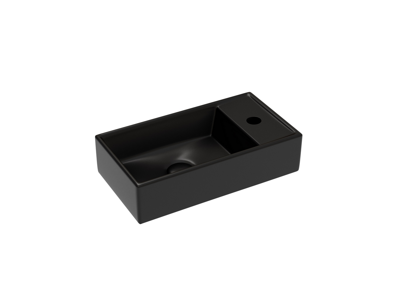 Фото Раковина Ceramicanova Element CN6051LMB подвесная 41 × 22,5 × 10,5 см, черный матовый