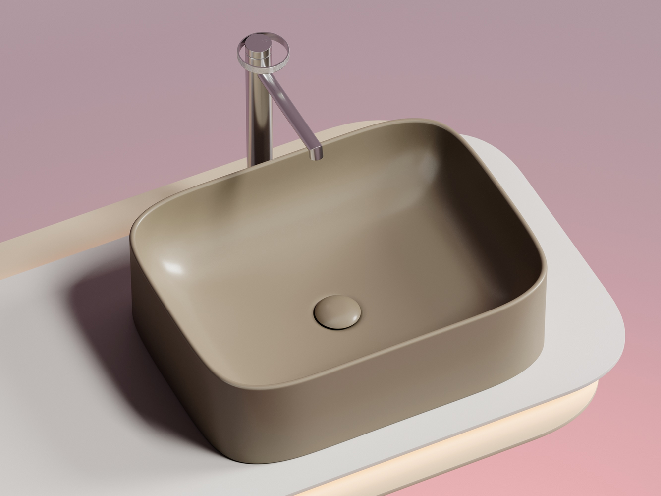 Фото Раковина Ceramicanova Element CN6052MC накладная 50,5 × 38 × 15 см, капучино матовый