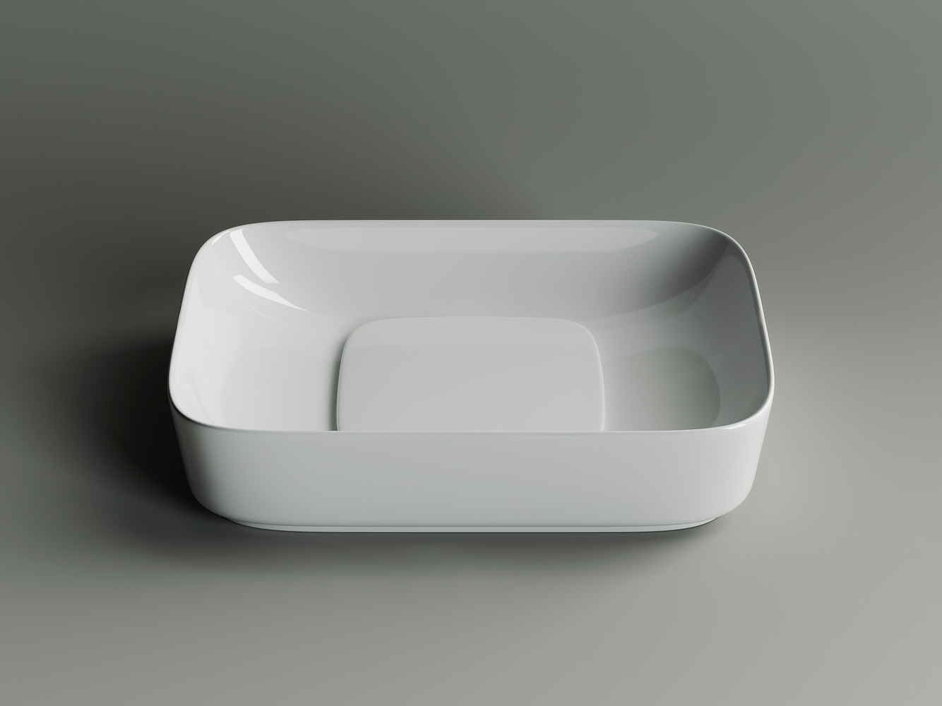 Фото Раковина Ceramicanova Element CN5021 накладная 60 × 37,5 × 14,5 см, белый глянцевый