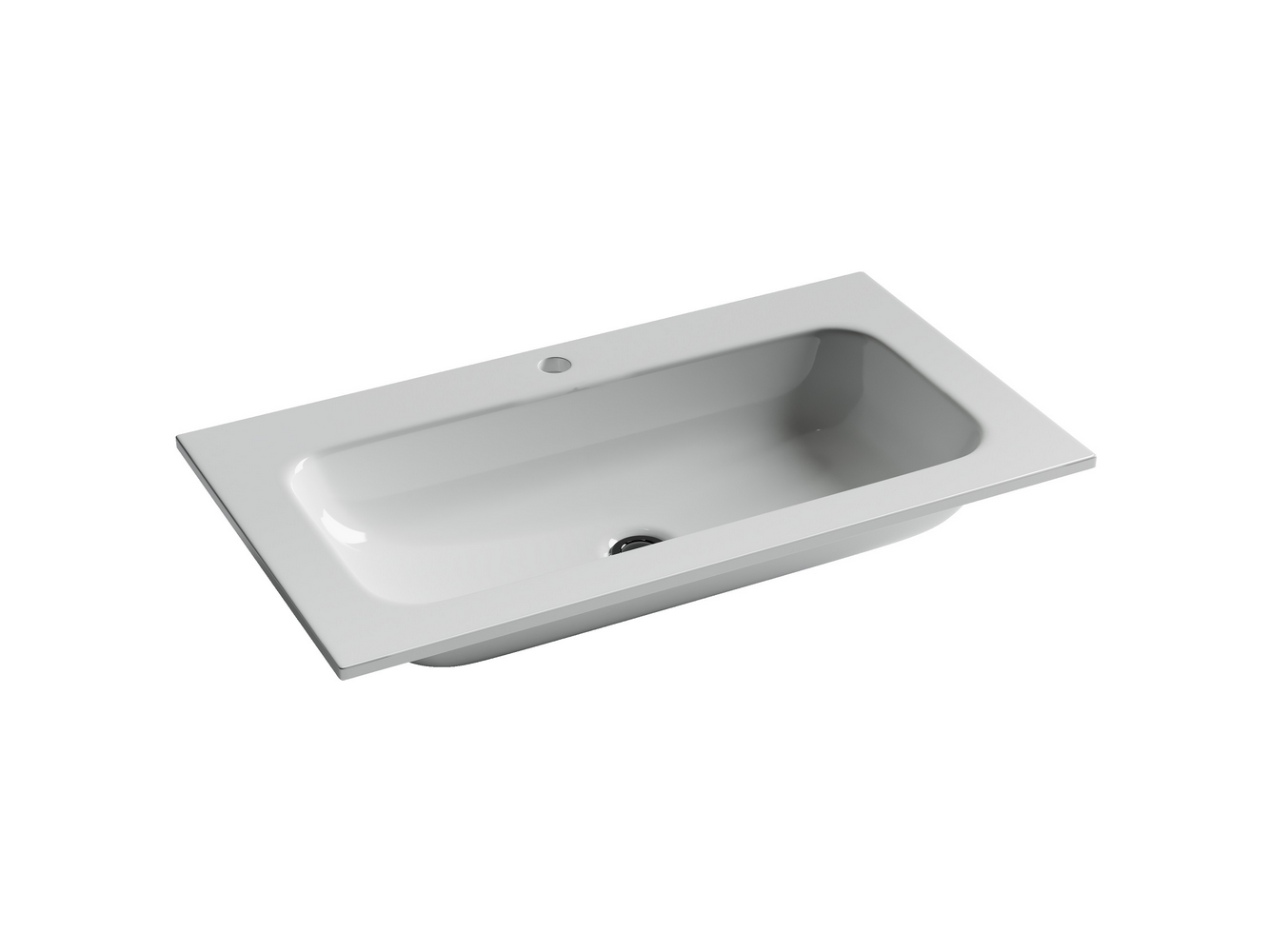 Фото Раковина Ceramicanova Grace CN7012 мебельная 81 × 45,7 × 13,7 см, белый глянцевый