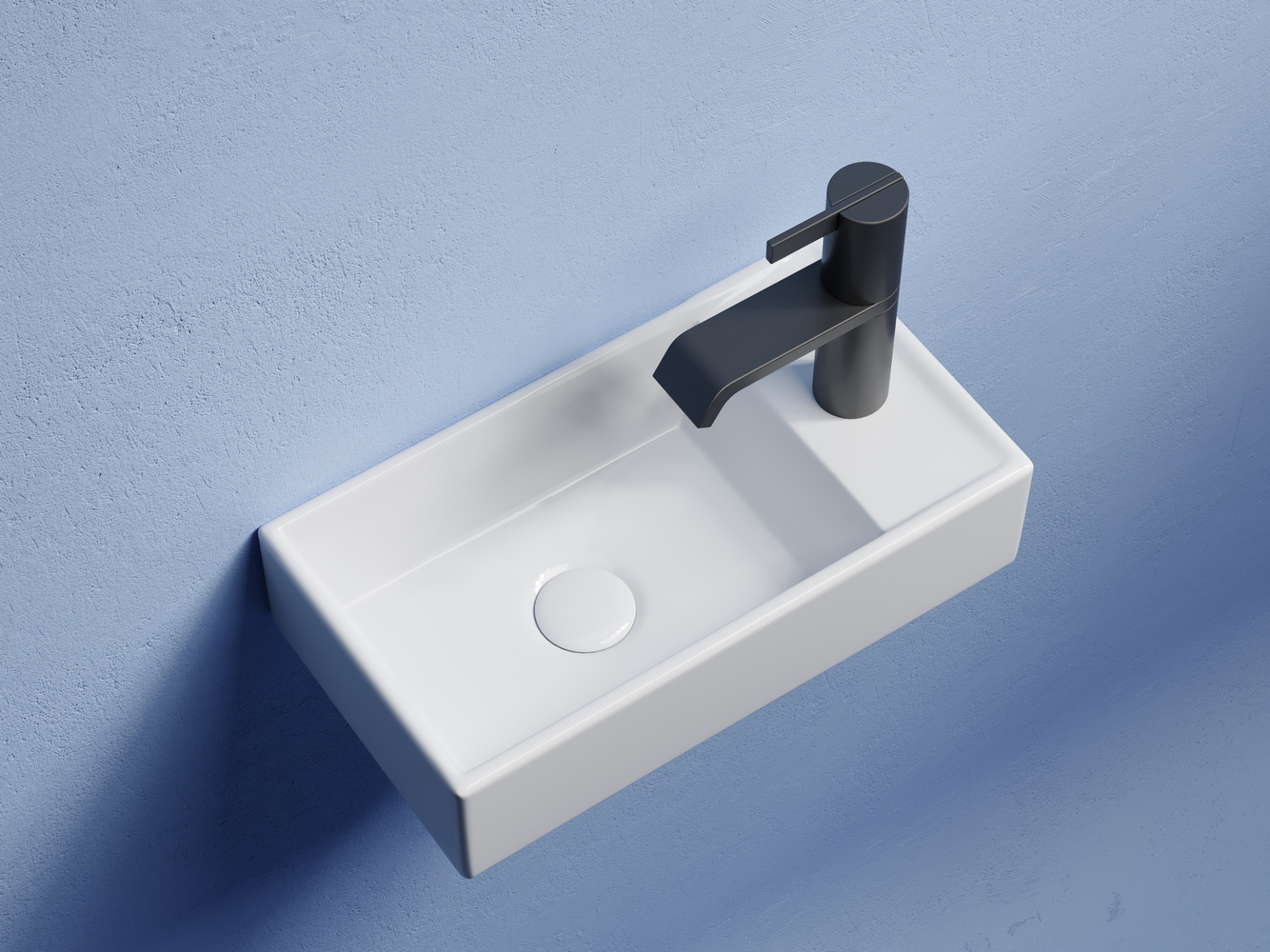 Фото Раковина Ceramicanova Element CN6051L подвесная 41 × 22,5 × 10,5 см, белый глянцевый