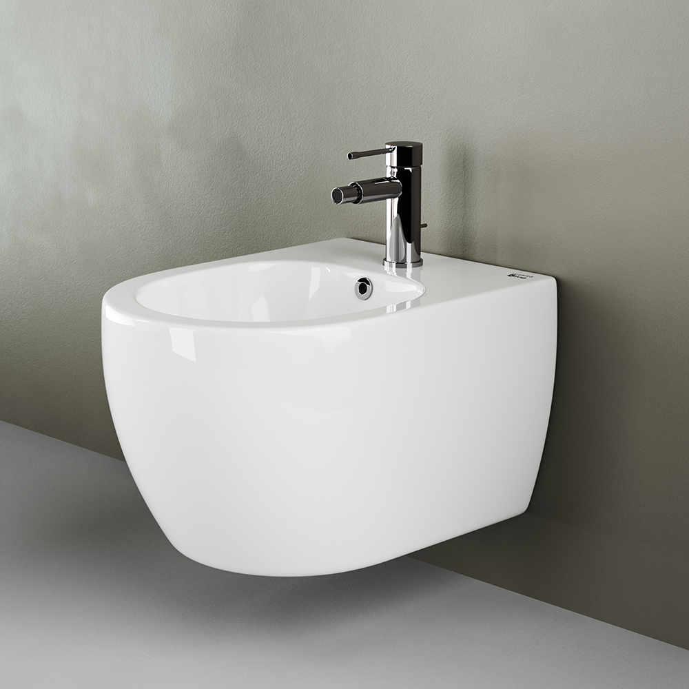 Фото Биде Ceramicanova Play CN3002 подвесное, белый глянцевый