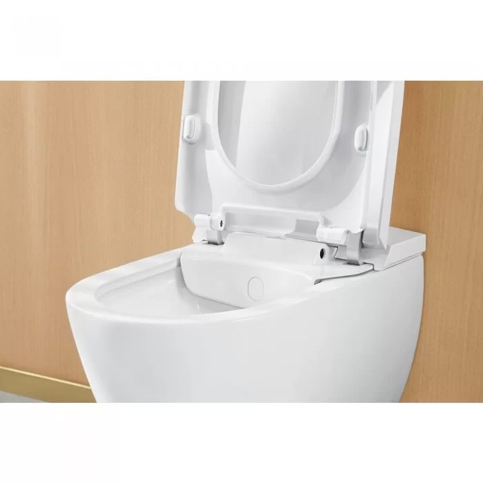 Фото Унитаз-биде подвесной Villeroy & Boch Viclean V0E100R1, с сиденьем с микролифтом, белый глянцевый
