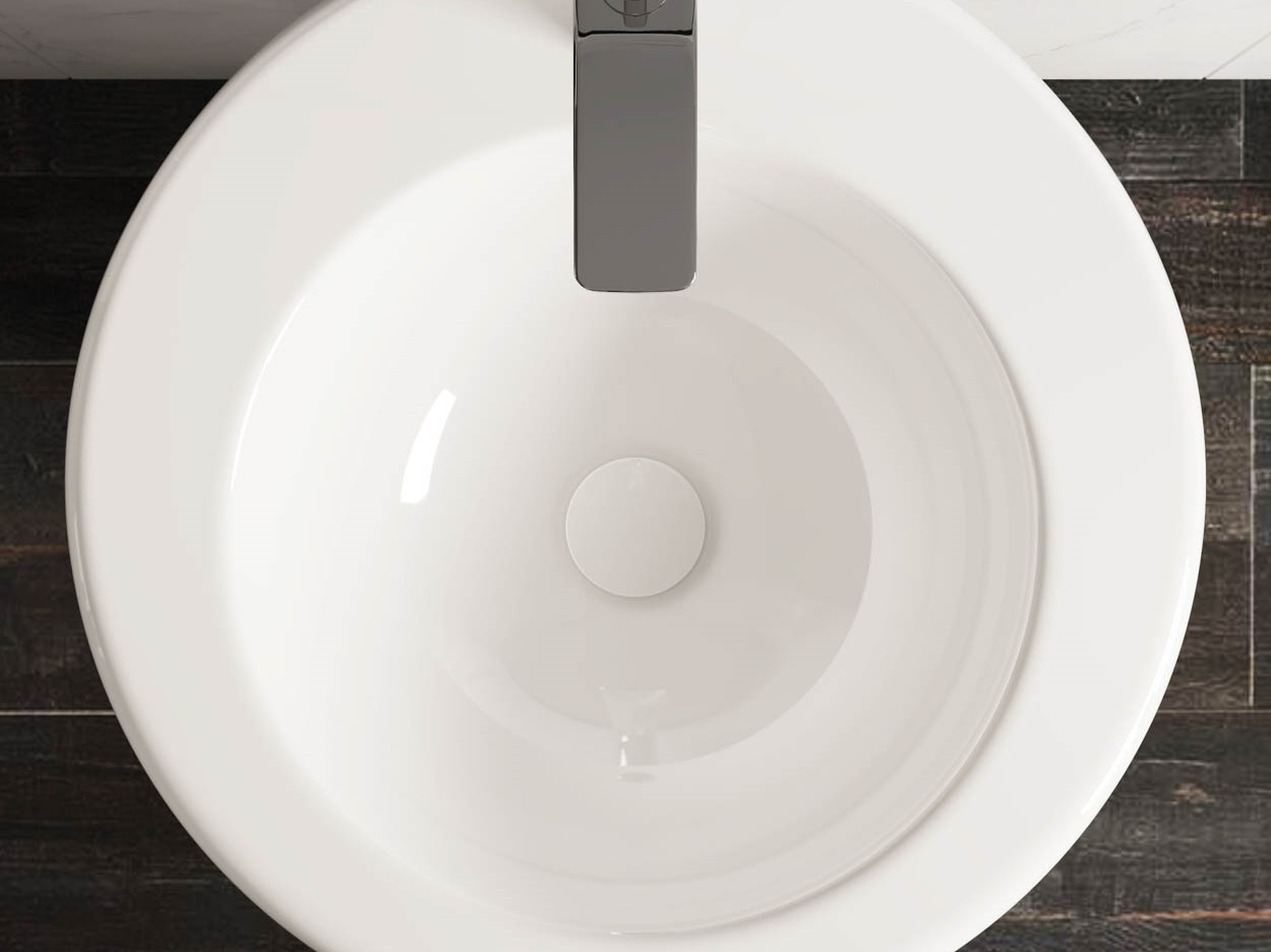 Фото Раковина Ceramicanova 850.0 CN1807 напольная 55 × 51,5 × 85 см, белый глянцевый