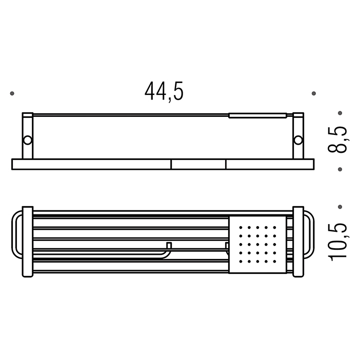 Фото Полотенцедержатель Colombo Time W4276S.CR подвесной L 44,5 см хром глянец