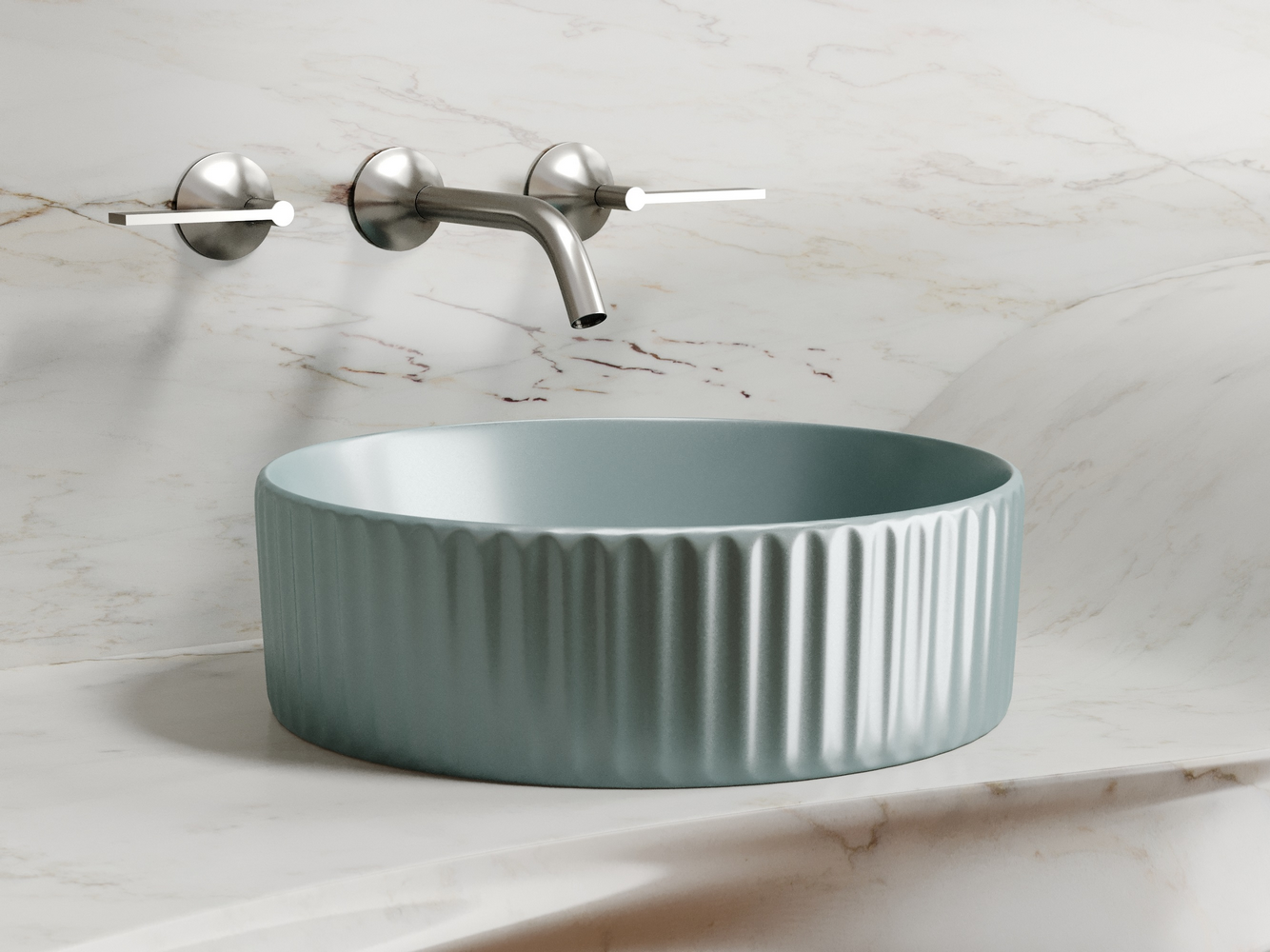 Фото Раковина Ceramicanova Element CN6057MLG накладная 36 × 36 × 11,5 см, зеленый матовый