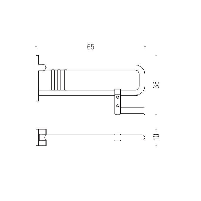 Фото Поручень Colombo Complementi B9729.CR хром глянец