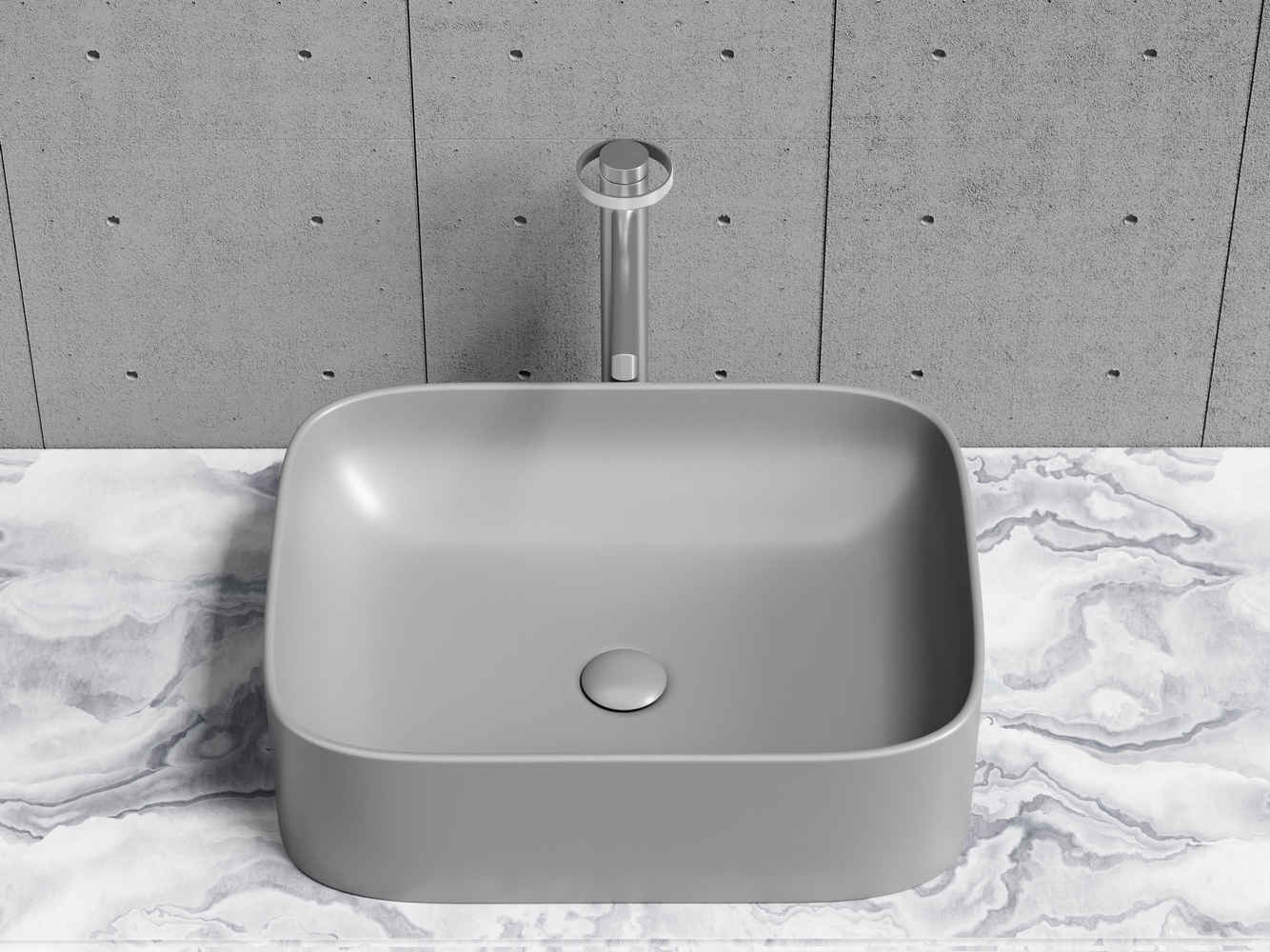 Фото Раковина Ceramicanova Element CN6052MH накладная 50,5 × 38 × 15 см, антрацит матовый