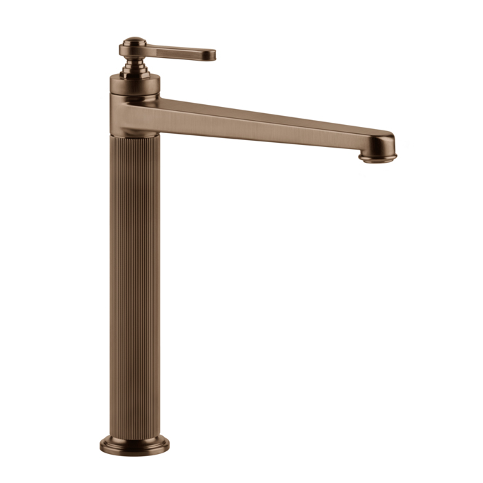 Фото Смеситель Gessi Venti20 65003#708 для раковины с донным клапаном, медь браш pvd