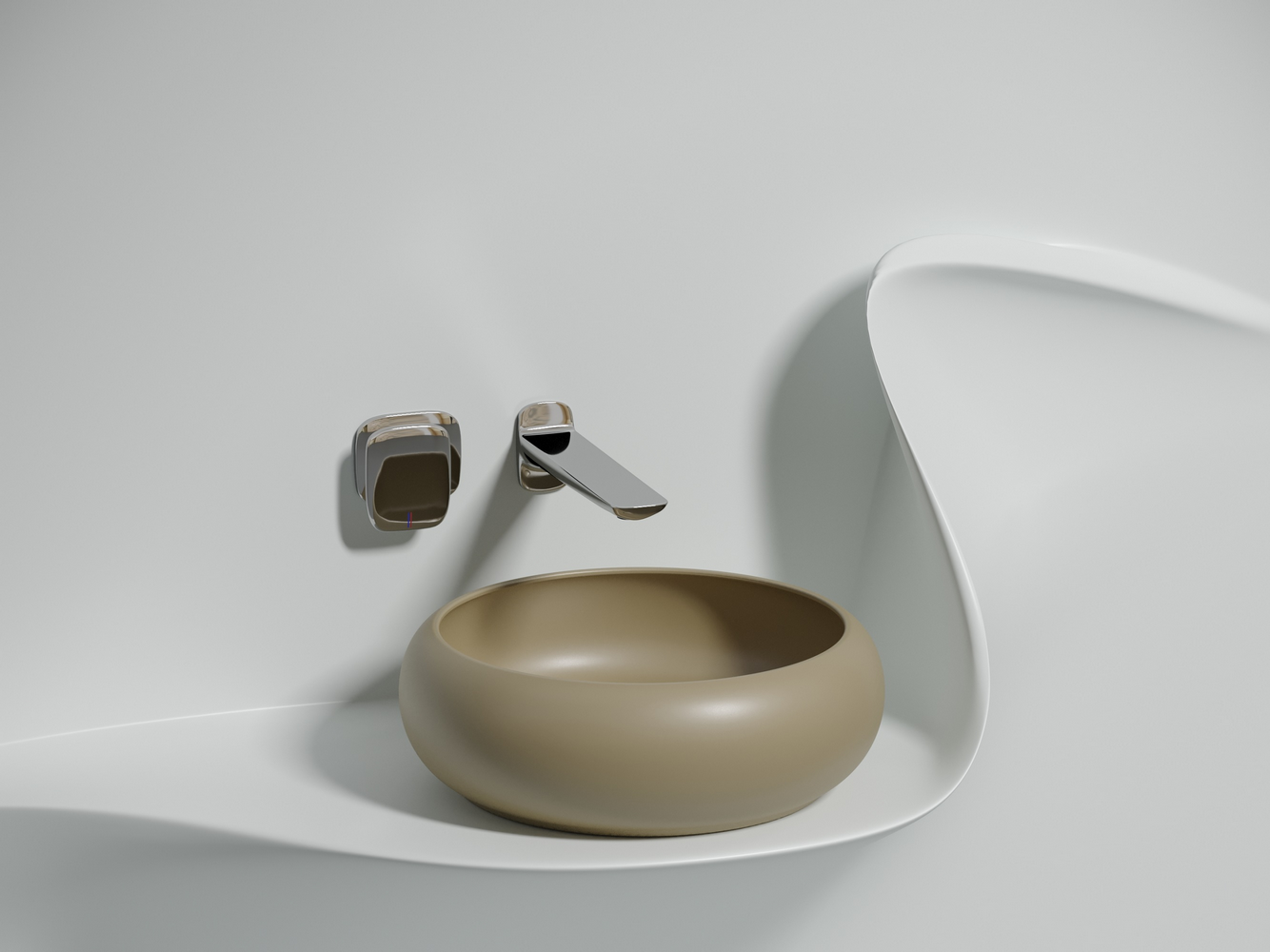 Фото Раковина Ceramicanova Element CN6050MC накладная 36 × 36 × 12 см, капучино матовый