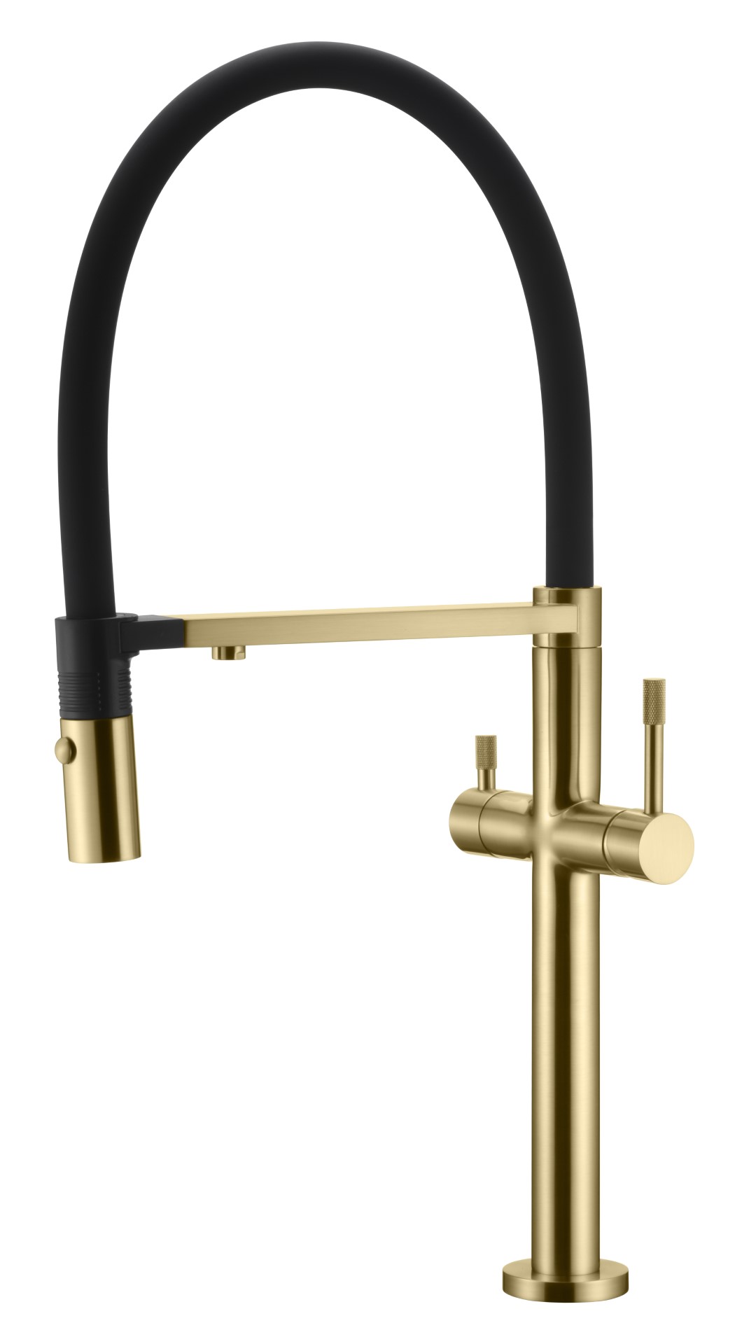 Фото Смеситель для кухни Boheme Uno 115-MG с краном для фильтра золото матовое