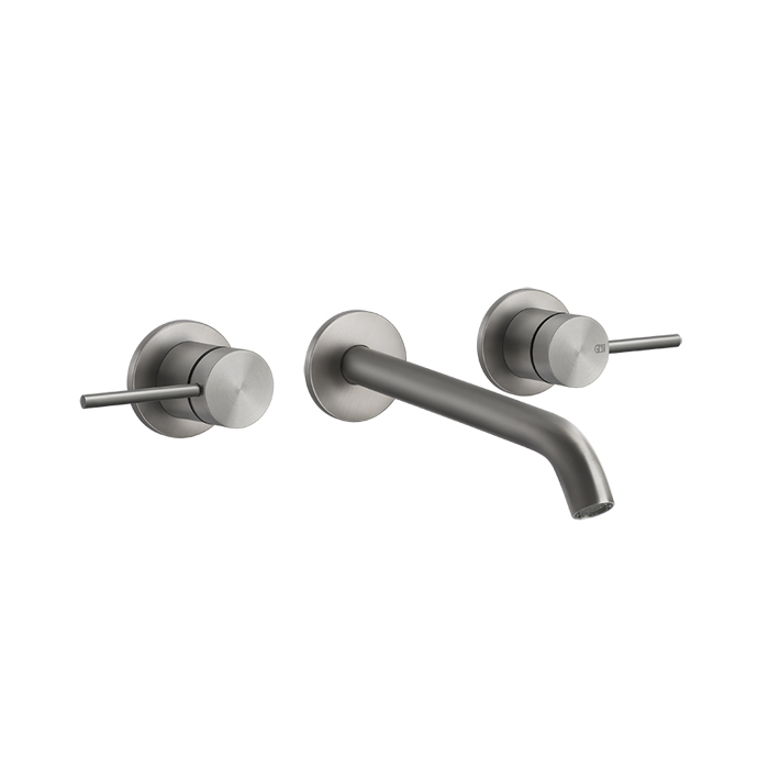 Фото Смеситель Gessi Gessi316 54094#239 для раковины с изливом, нержавеющая сталь браш
