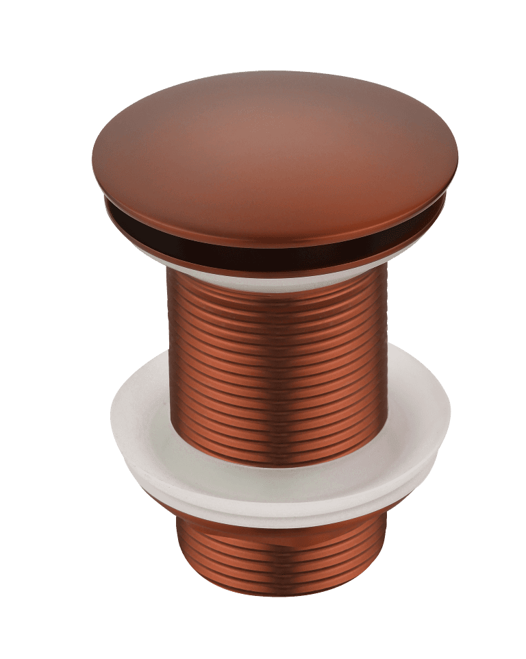 Фото Донный клапан Boheme 612-CB без перелива click-clack медь браш