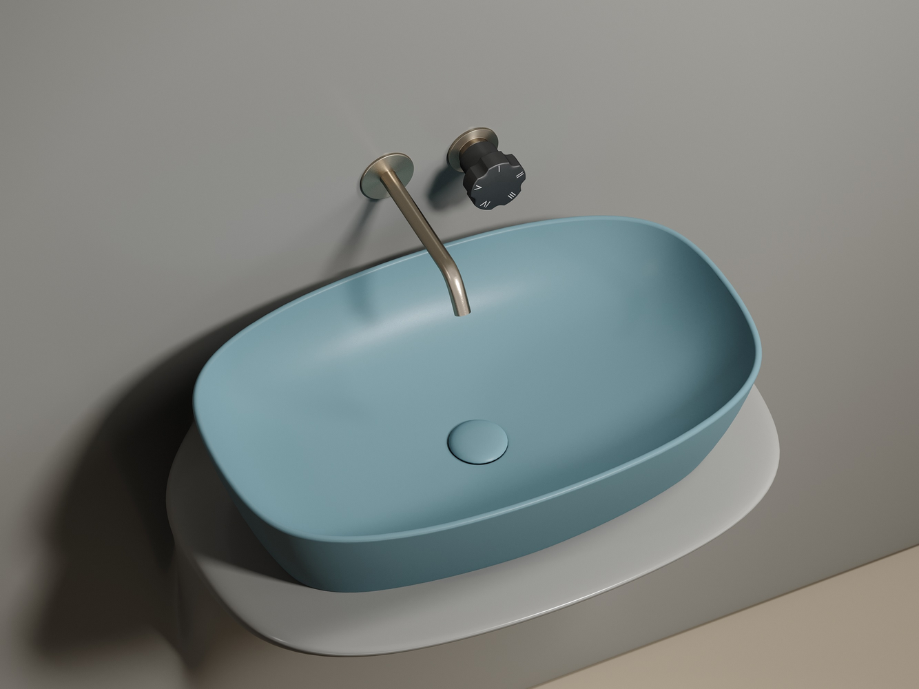 Фото Раковина Ceramicanova Element CN6049MLG накладная 61 × 38,5 × 14 см, зеленый матовый