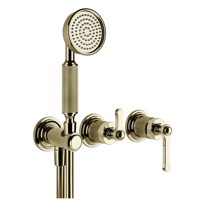 Фото Смеситель Gessi Venti20 65036#710 для ванны с душем, латунь глянец pvd