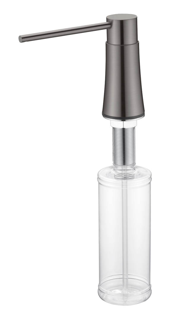 Фото Дозатор для кухонной мойки Boheme 630-GM встраиваемый, gun metall, графит матовый