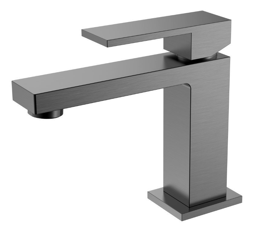 Фото Смеситель для раковины Boheme Qubic 471-GM gun metal, графит матовый