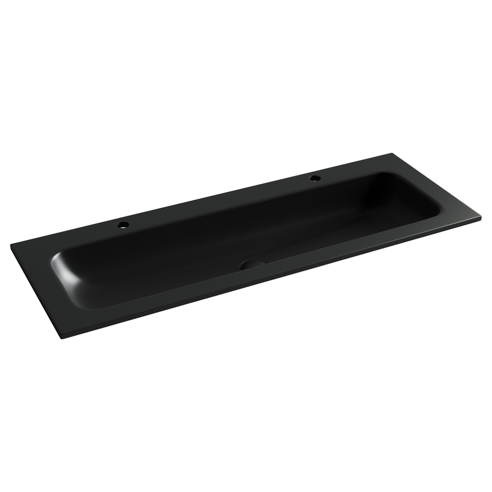 Фото Раковина Ceramicanova Grace CN7016MB мебельная 121 × 45,7 × 13,7 см, черный матовый