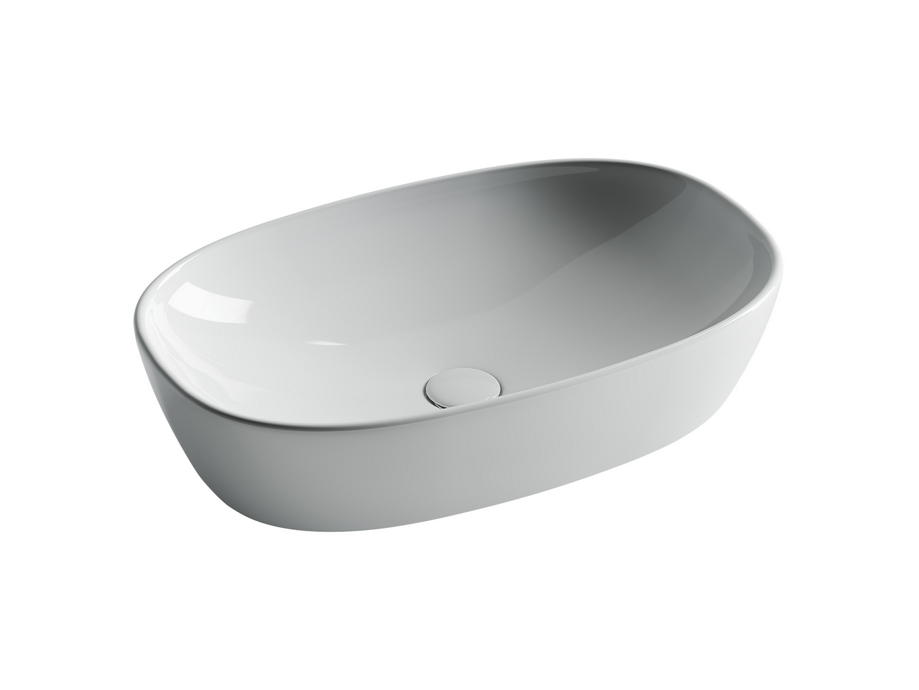 Фото Раковина Ceramicanova Element CN5039 накладная 60 × 38 × 13 см, белый глянцевый