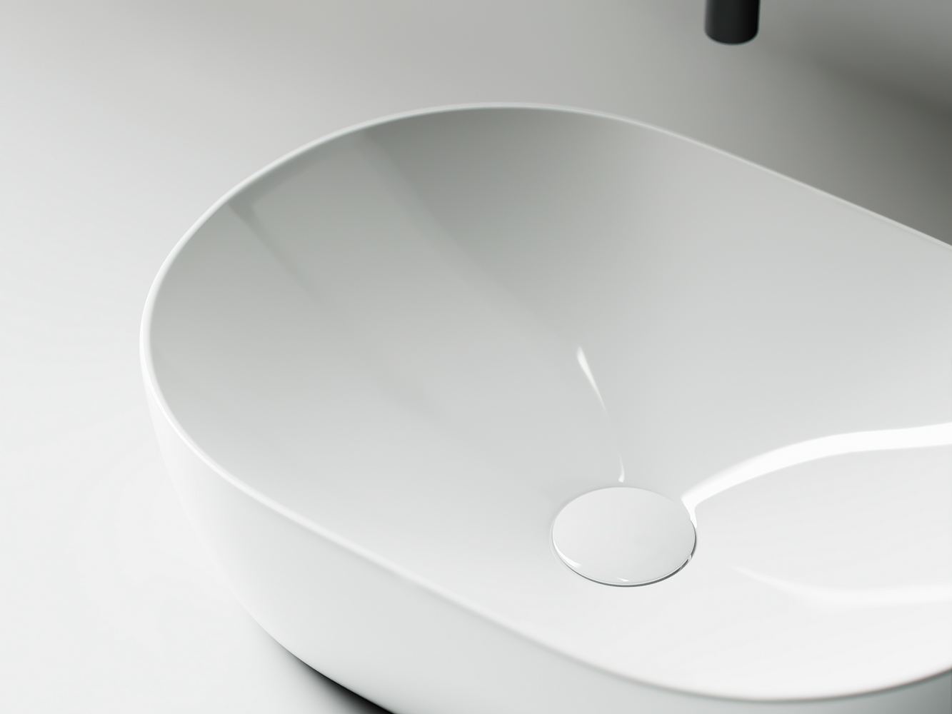 Фото Раковина Ceramicanova Element CN5010 накладная 48 × 35 × 13 см, белый глянцевый