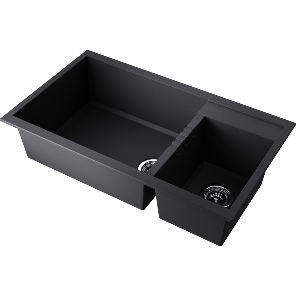 Фото Кухонная мойка Omoikiri Tedori 86-2-LB-BL 4993932 черный