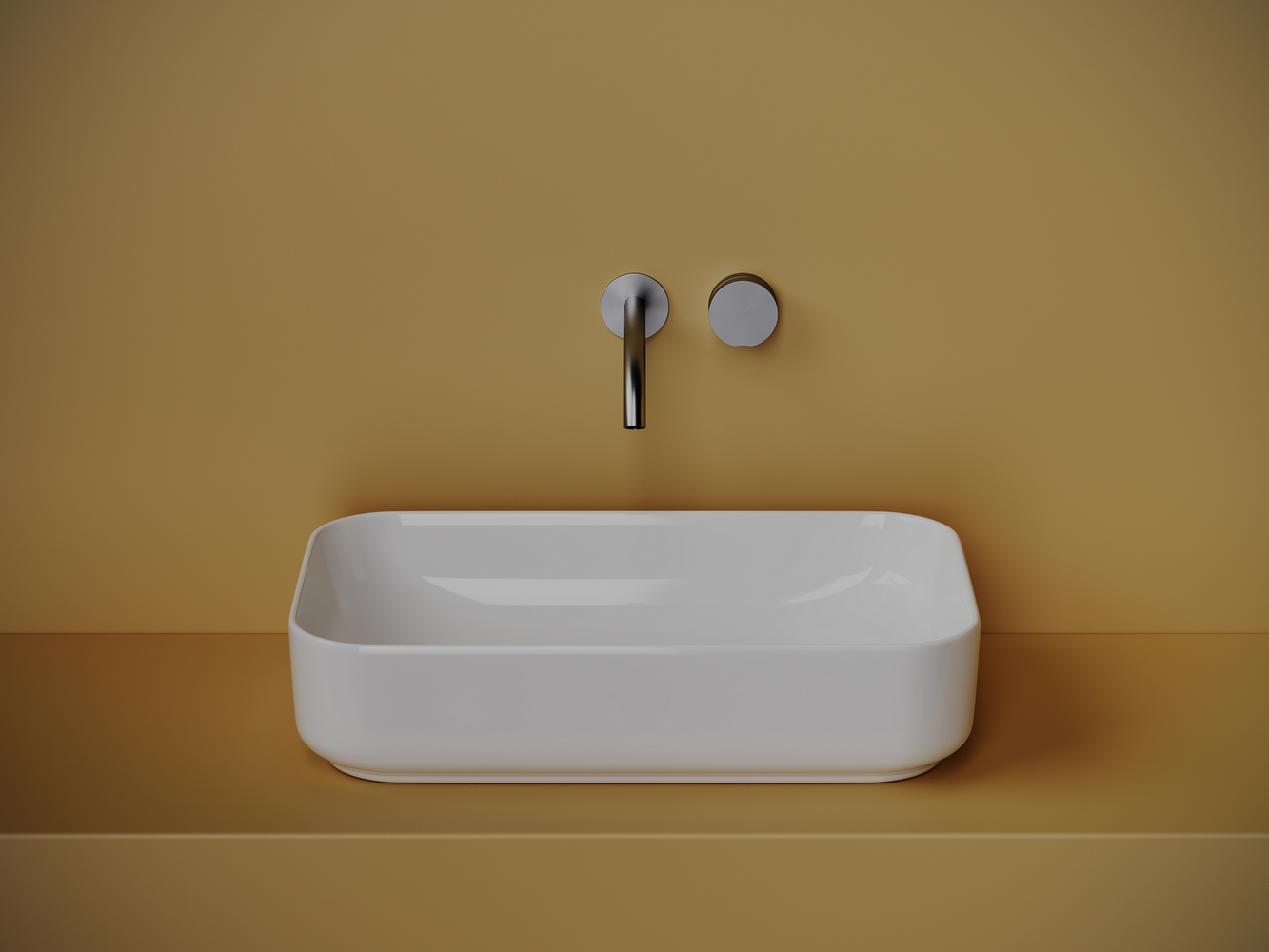 Фото Раковина Ceramicanova Element CN5044 накладная 60,5 × 37,5 × 14,5 см, белый глянцевый