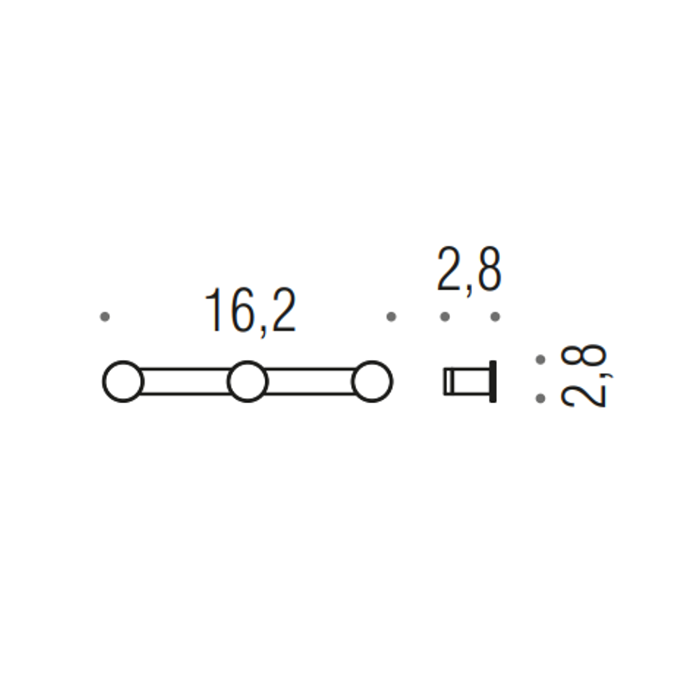 Фото Крючок Colombo Mini CD117.CR хром глянец