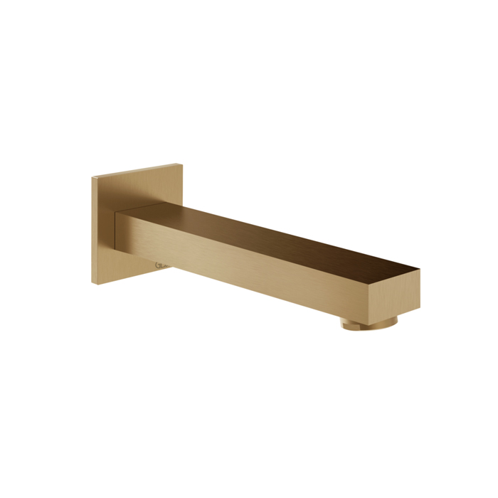 Фото Излив Gessi Inverso Rigato 73103#726 для ванны бронза браш pvd