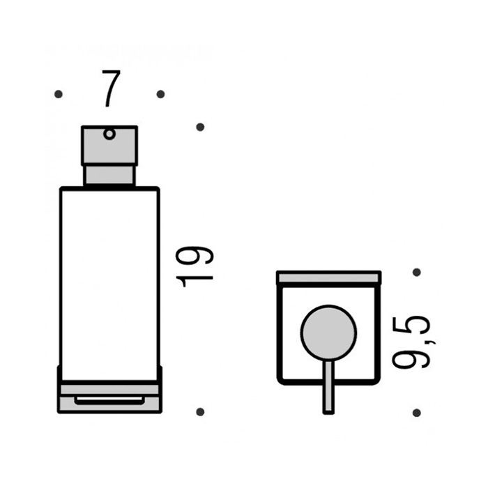 Фото Дозатор Colombo Look B9316.VL-VAN подвесной, Vintage, бронза янтарь глянец/стекло матовое