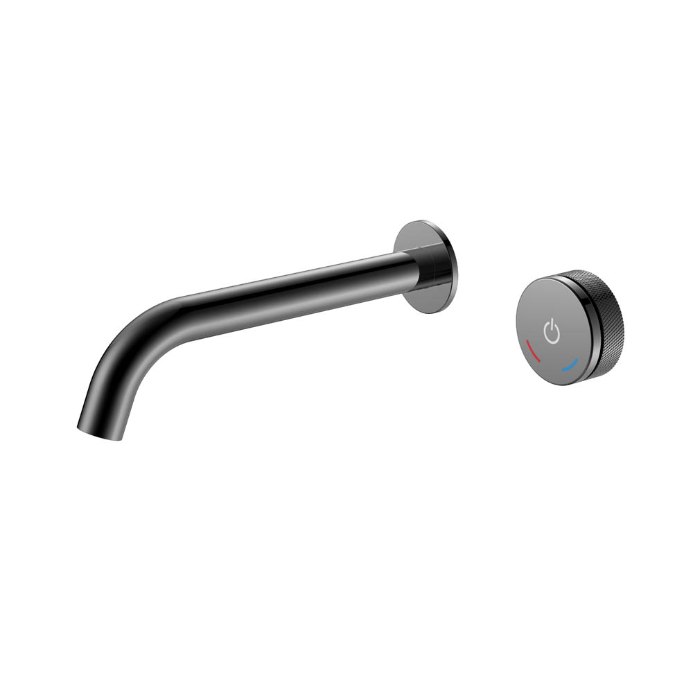 Фото Смеситель для раковины Boheme Tech 158/2-SGM shine gun metal, графит глянец