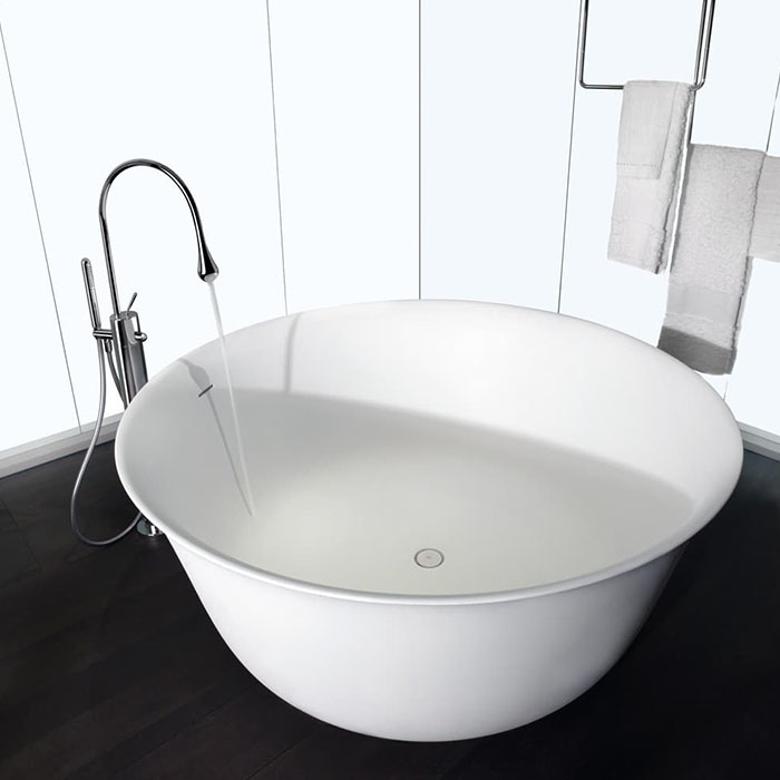 Фото Смеситель Gessi Goccia 24978#031 напольный для ванны с душем, хром