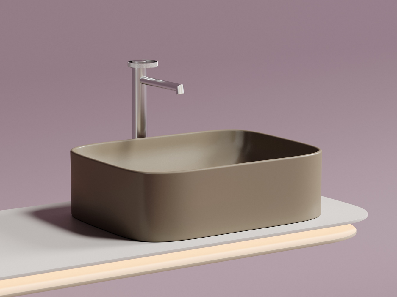 Фото Раковина Ceramicanova Element CN6052MC накладная 50,5 × 38 × 15 см, капучино матовый