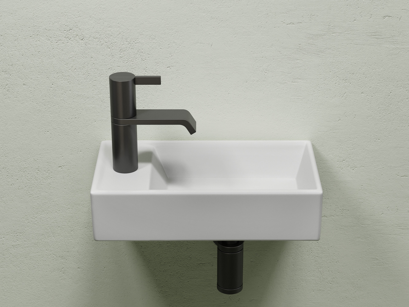 Фото Раковина Ceramicanova Element CN6051RMW подвесная 40,7 × 21,7 × 10 см, белый матовый