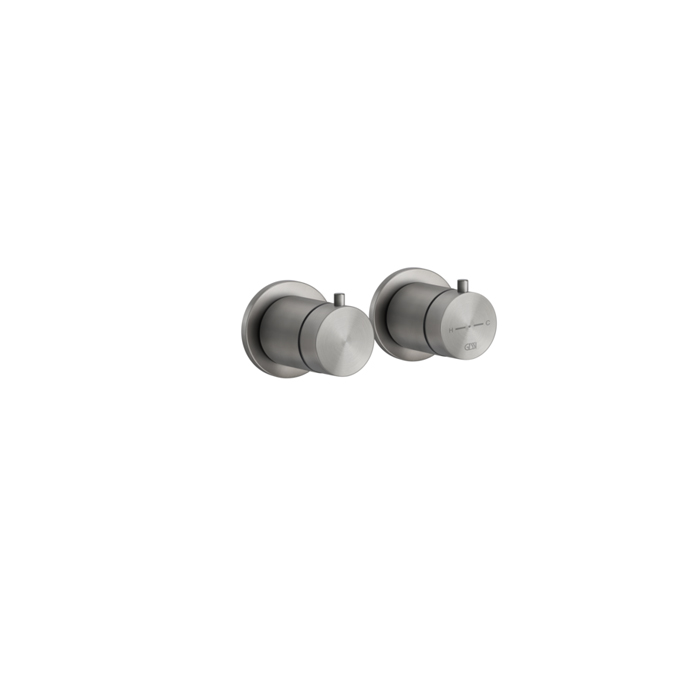 Фото Смеситель Gessi Gessi316 54236#239 для душа термостат, нержавеющая сталь браш