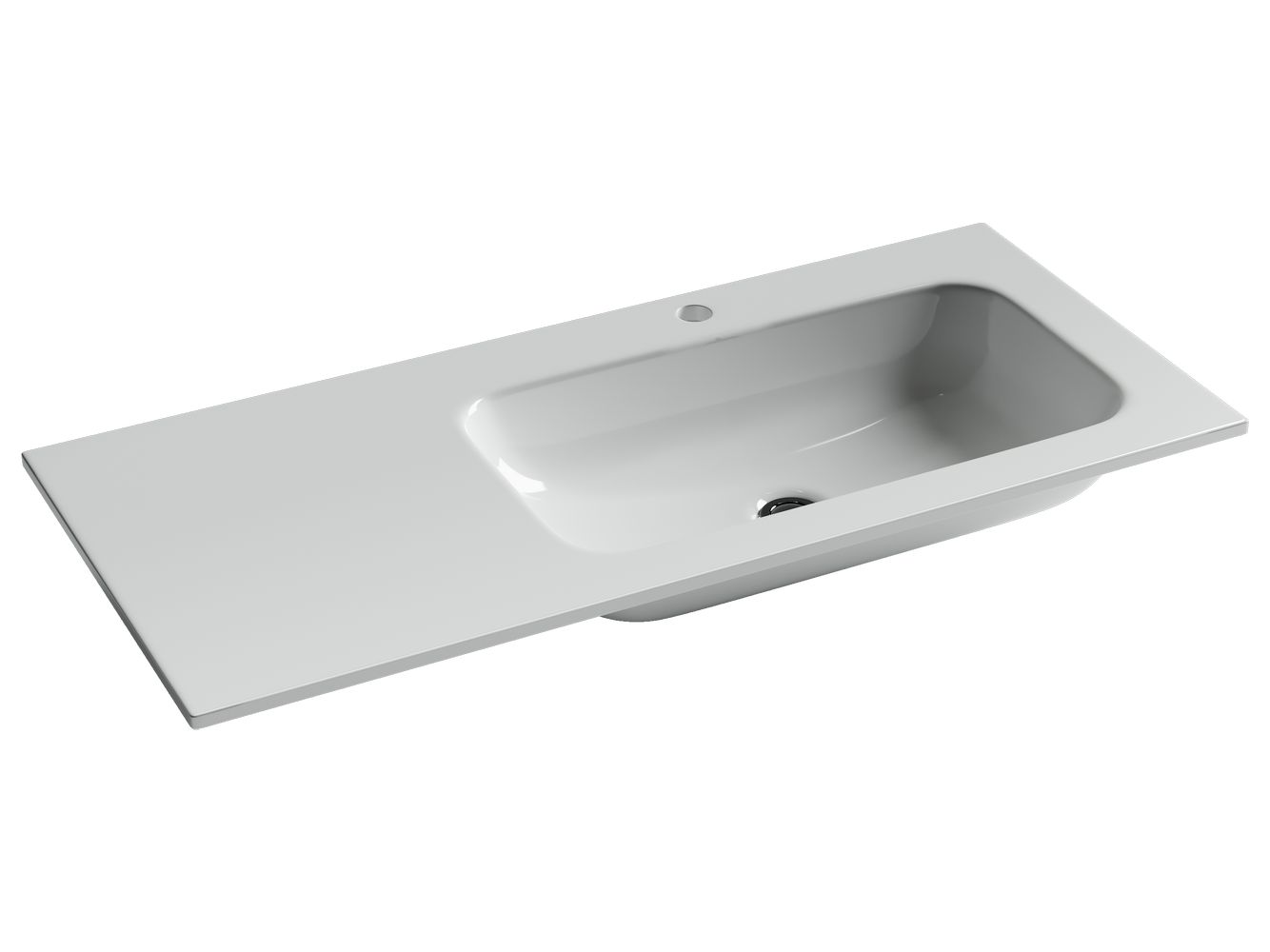 Фото Раковина Ceramicanova Grace CN7015 мебельная 101 × 45,7 × 13,7 см, белый глянцевый