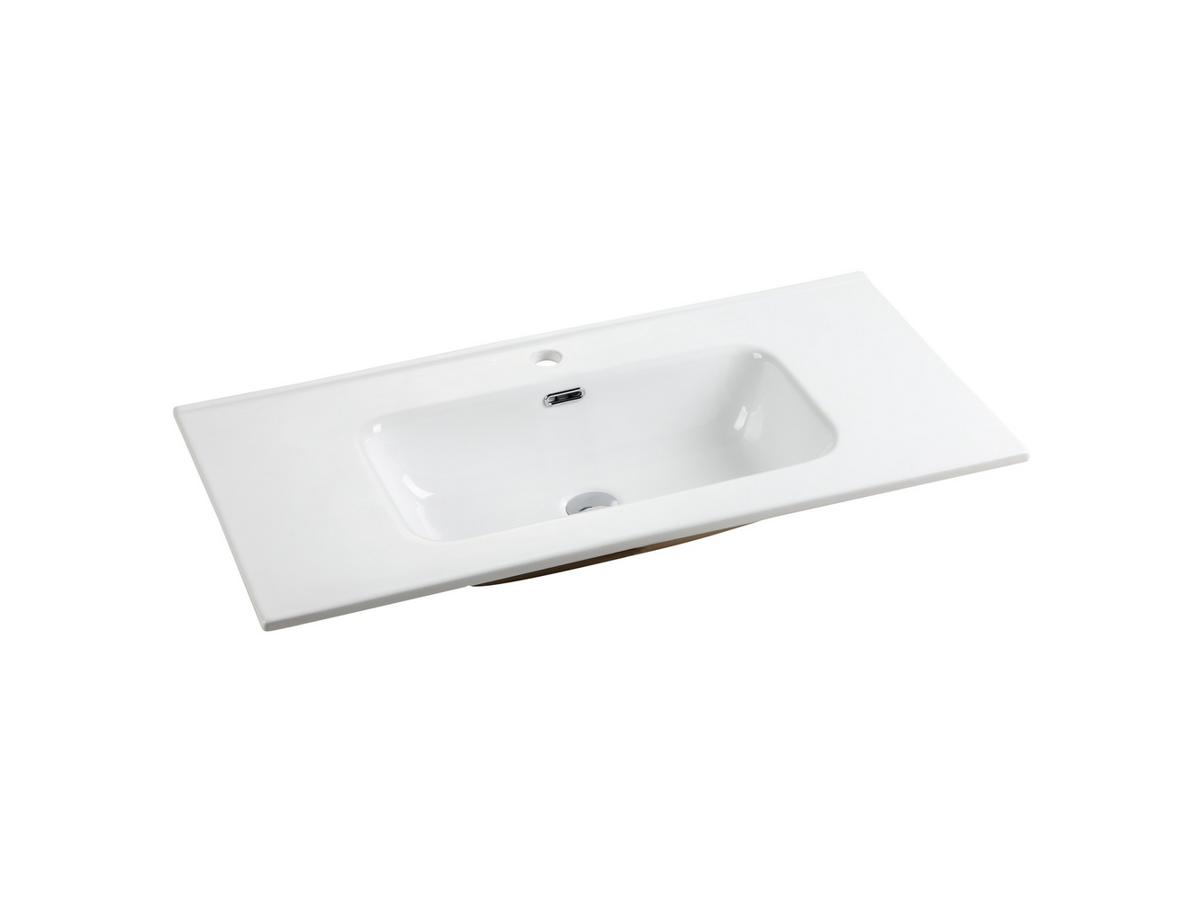 Фото Раковина Ceramicanova Element CN7003 мебельная 101 × 46,5 × 18 см, белый глянцевый