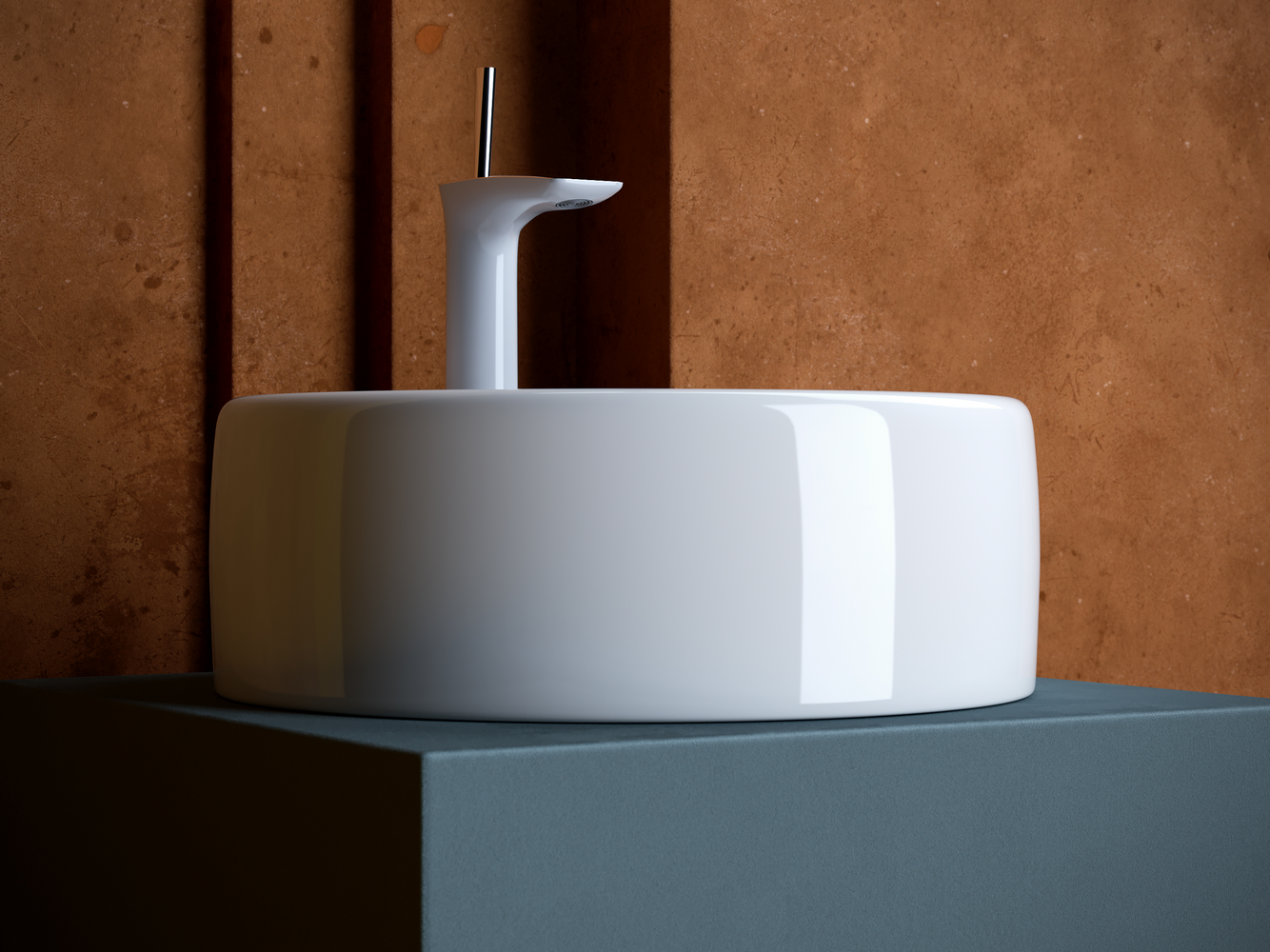Фото Раковина Ceramicanova Element CN5027 накладная 40 × 40 × 15 см, белый глянцевый