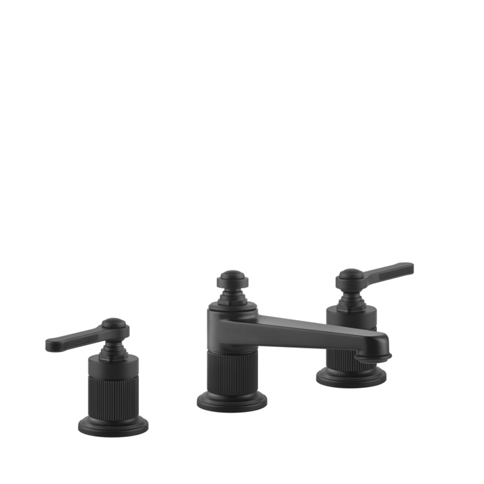 Фото Смеситель Gessi Venti20 65011#299 для раковины с донным клапаном, черный матовый