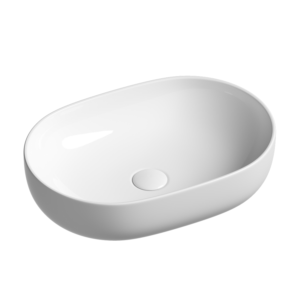 Фото Раковина Ceramicanova Element CN6047 накладная 60 × 41,5 × 13,5 см, белый глянцевый