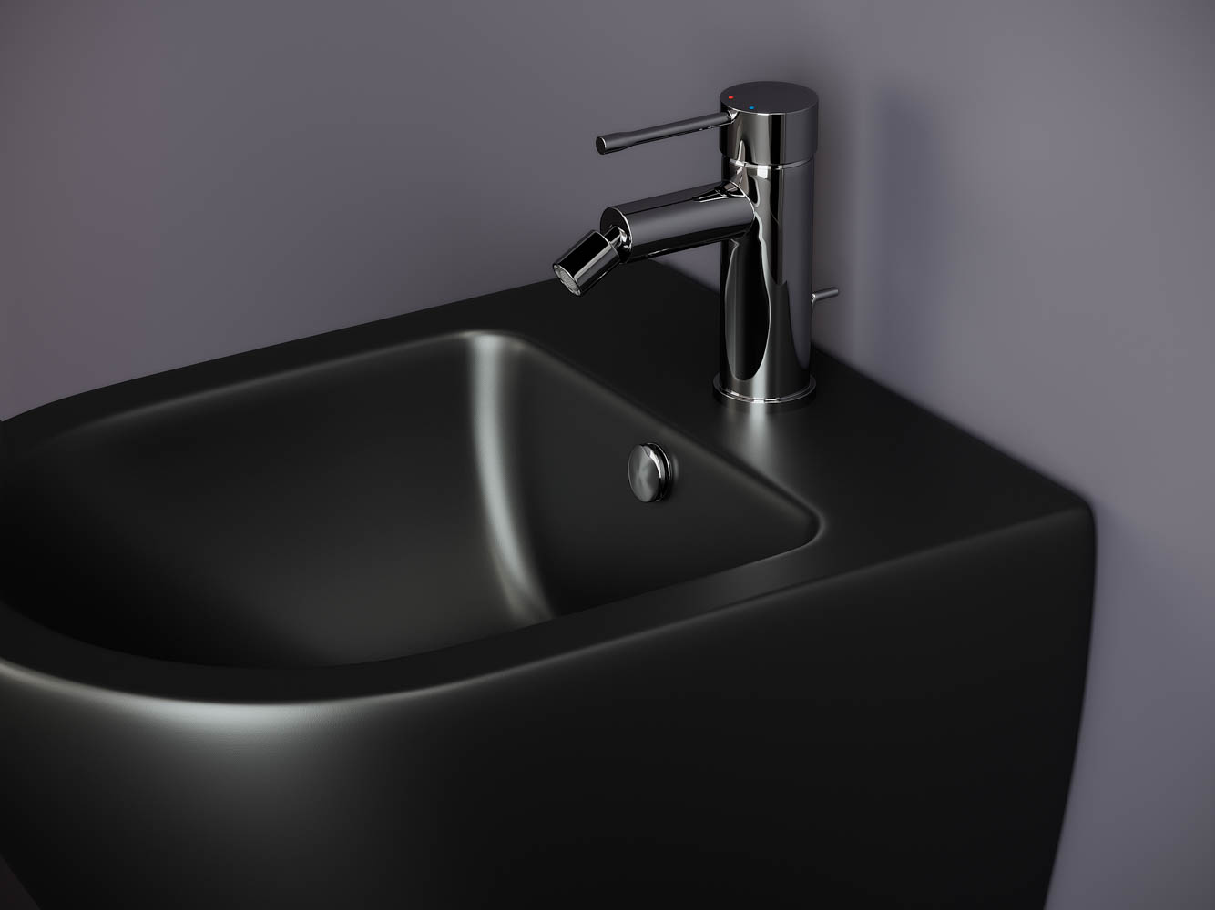 Фото Биде Ceramicanova Metropol CN4003MB подвесное, черный матовый